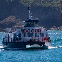 Herm Island, Trident marine arriving