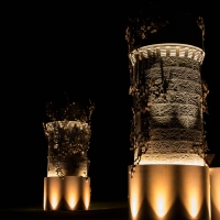 Culzean Castle entry gates at night