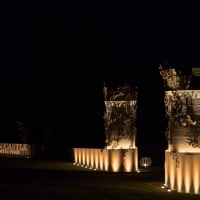 Culzean Castle entry gates at night