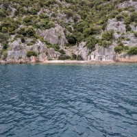 Kekova, look at the setps leading to water