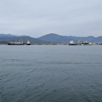 Ships offloading boats at Fethiye,