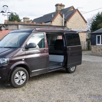 VW T5 view of back seat / bed