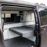 VW T5 seat converted to bed