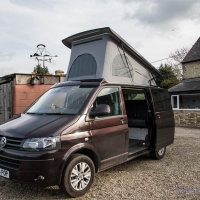 VW T5 roof raised