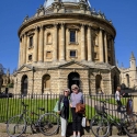 Viv and Valerie at Radcliffe Camera, Oxford