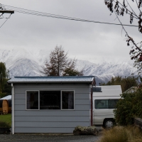 Snow in the hills around Oamarama in the morning