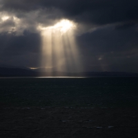 Rain clouds from Abel Tasman monument