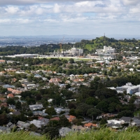 View from Mount Eden, the Auckland Domain