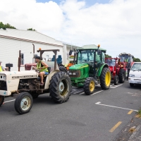 The South to North Tractor trek at Rawene Ferry