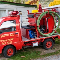 Campsite fire engine