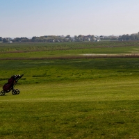 Looking across the golf course to Southwold