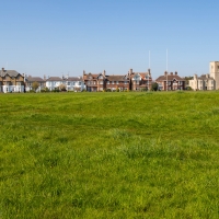 Looking across the golf course to Southwold