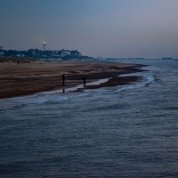 Southwold beach at dusk