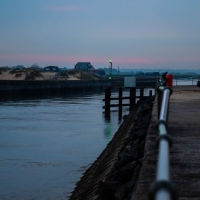 Southwold harbour at dusk