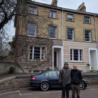 Oxford, Simon and Ravi outside of what was Simon's parents house