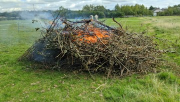 Clearing the field pond