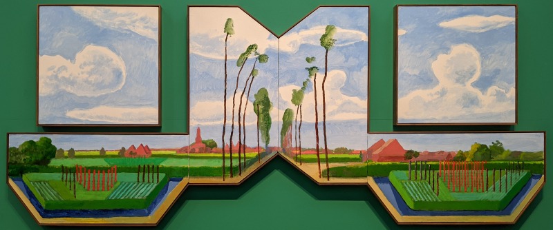 David Hockney - Tall Dutch Trees After Hobbema