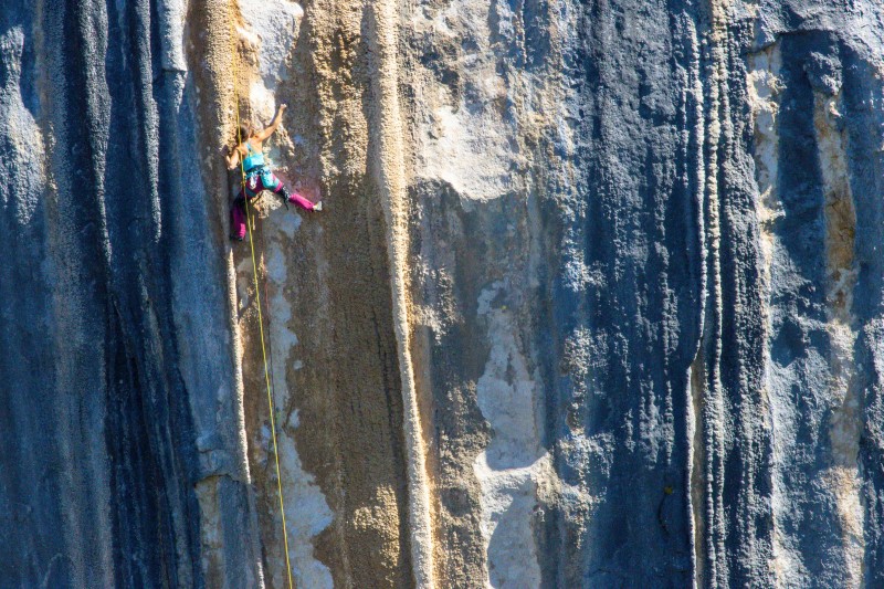 Climbing the valley wall