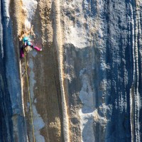 Climbing the valley wall