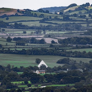 Pyramid Stage from Glastonbury Tor