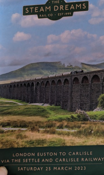 London Euston to Carlisle via Settle and Carlisle Railway