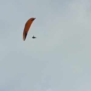 Paraglider flying over Buckinghamshire