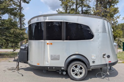 Small Airstream at campsite