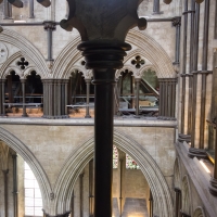 Salisbury Cathedral tower tour, above the Aisles