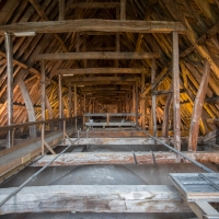 Salisbury Cathedral tower tour. Still the original wooden structure.