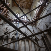 Salisbury Cathedral tower tour. The Tower, looking up to where we are gong and beyond.