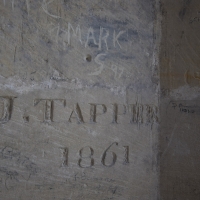 Salisbury Cathedral tower tour.  Graffiti