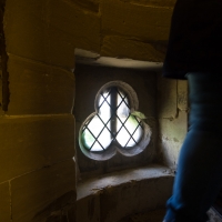 Salisbury Cathedral tower tour. On up again, this time inside the wall.