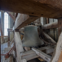 Salisbury Cathedral tower tour. The actual chimes on the next floor up.