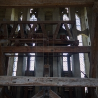 Salisbury Cathedral tower tour. The actual chimes on the next floor up.