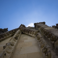 Salisbury Cathedral tower tour. Looking up the spire