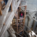 Salisbury Cathedral tower tour. The steps up and down to the ledge