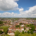 Salisbury Cathedral tower tour. View of Salisbury