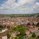 Salisbury Cathedral tower tour. View of Salisbury