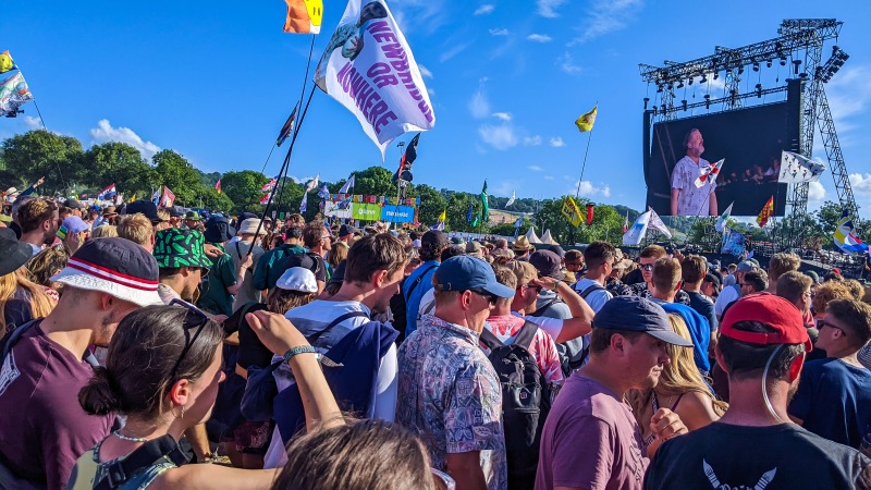 Pyramid stage when Elbow were playing