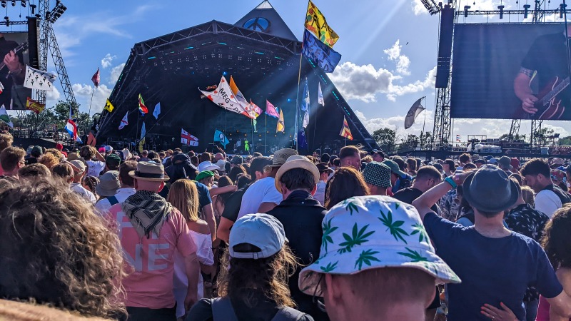 Pyramid stage when Elbow were playing