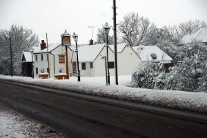 Plough and Anchor, Kingswood, Buckinghamshire on the 6th January 2010 after overnight snow fall of 6 inches.