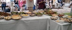 Food at Caius College garden party
