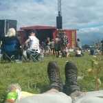 Relaxing in the sun at Reading Festival
