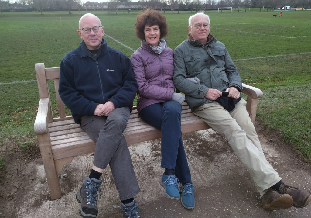 Steve, Lizzie and Bob in Eaton Park, Norwich