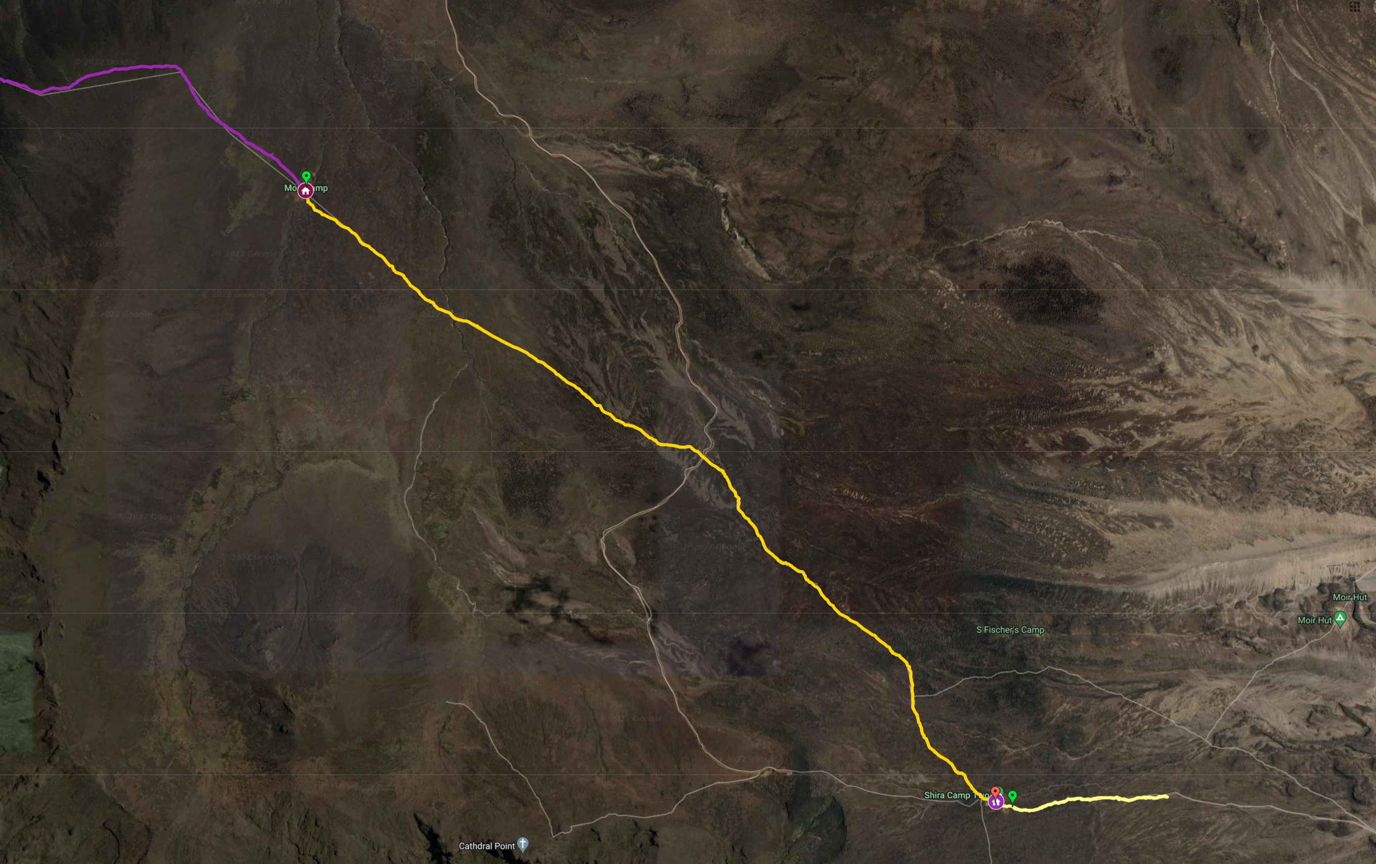 Our Route to Shira Two Camp