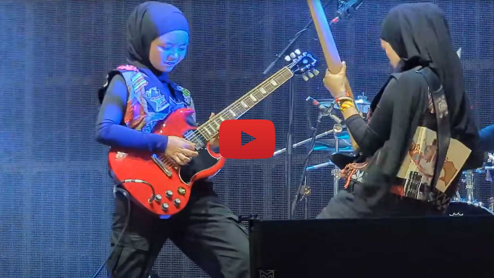 Voice of Braceprot playing at Glastonbury 2024